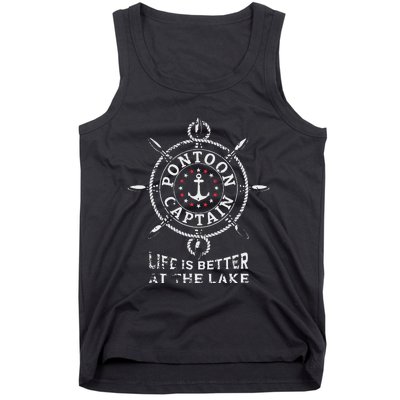 Pontoon Boat Captain Lake Boating Pontooning Tank Top