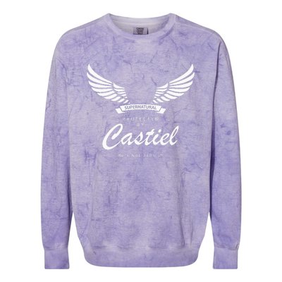 Protected By Castiel Supernatural Colorblast Crewneck Sweatshirt