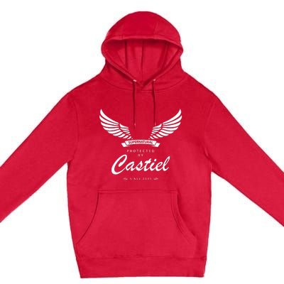 Protected By Castiel Supernatural Premium Pullover Hoodie