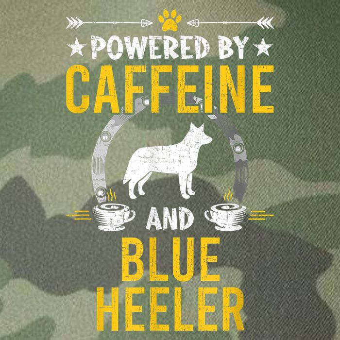Powered By Caffeine And Blue Heeler Dog Lovers Legacy Tie Dye Trucker Hat