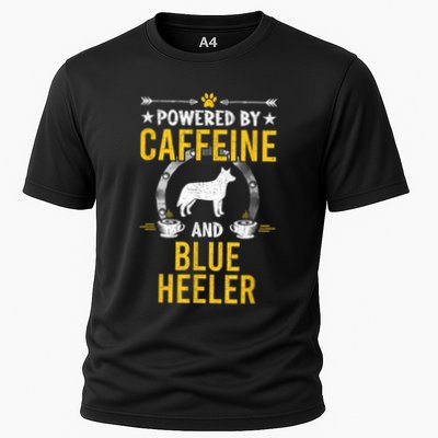 Powered By Caffeine And Blue Heeler Dog Lovers Performance Shirt