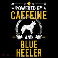 Powered By Caffeine And Blue Heeler Dog Lovers Flatbill Hat