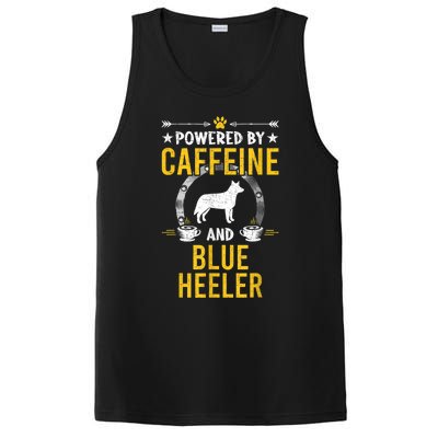 Powered By Caffeine And Blue Heeler Dog Lovers PosiCharge Competitor Tank