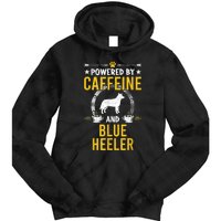 Powered By Caffeine And Blue Heeler Dog Lovers Tie Dye Hoodie