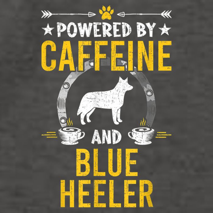 Powered By Caffeine And Blue Heeler Dog Lovers Vector Backpack