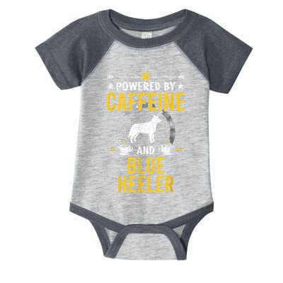 Powered By Caffeine And Blue Heeler Dog Lovers Infant Baby Jersey Bodysuit