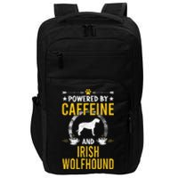 Powered By Caffeine And Irish Wolfhound Dog Lovers Impact Tech Backpack