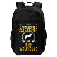 Powered By Caffeine And Irish Wolfhound Dog Lovers Daily Commute Backpack