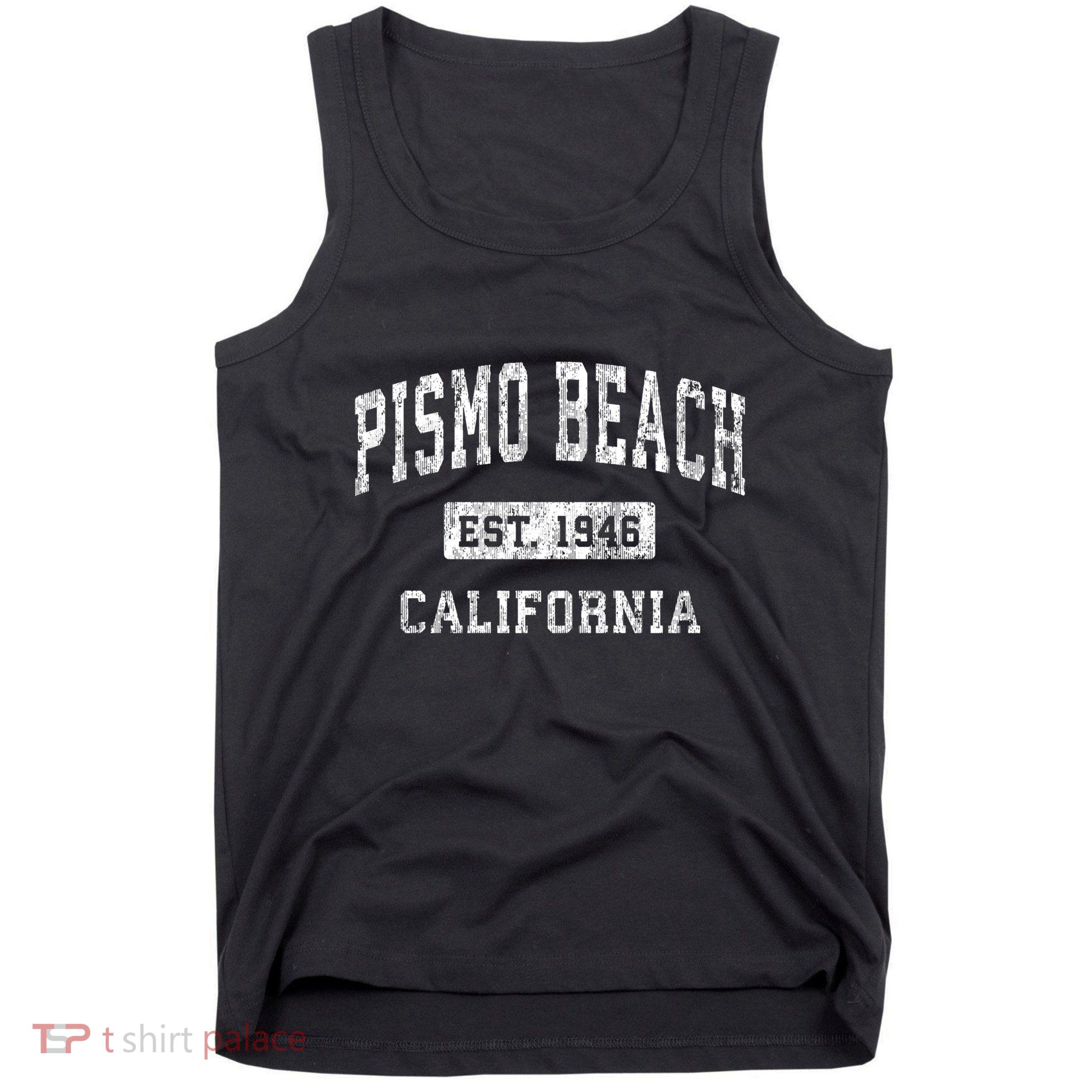 Pismo Beach California Ca Vintage Established Sports Tank Top