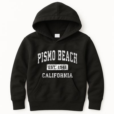 Pismo Beach California Ca Vintage Established Sports Kids Hoodie