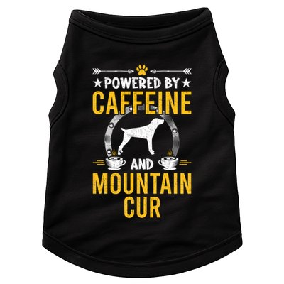 Powered By Caffeine And Mountain Cur Dog Lovers Long Sleeve Doggie Tank