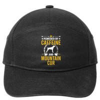 Powered By Caffeine And Mountain Cur Dog Lovers Long Sleeve 7-Panel Snapback Hat