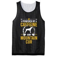 Powered By Caffeine And Mountain Cur Dog Lovers Long Sleeve Mesh Reversible Basketball Jersey Tank