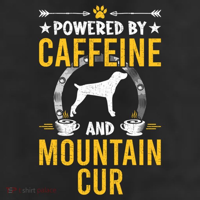 Powered By Caffeine And Mountain Cur Dog Lovers Long Sleeve 25L Jumbo Tote