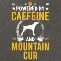 Powered By Caffeine And Mountain Cur Dog Lovers Long Sleeve Cotton Canvas Backpack