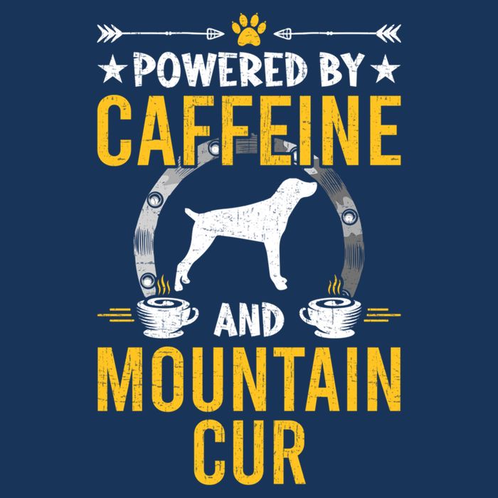 Powered By Caffeine And Mountain Cur Dog Lovers Long Sleeve Infant Baby Jersey Bodysuit
