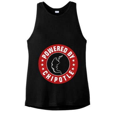 Powered By Chipotle Design Chili Pepper Ladies PosiCharge Tri-Blend Wicking Tank