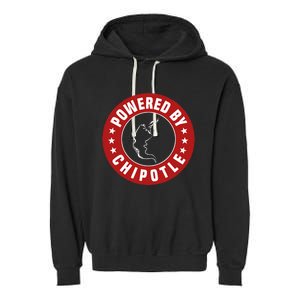 Powered By Chipotle Design Chili Pepper Garment-Dyed Fleece Hoodie