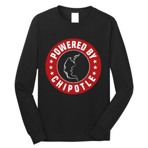 Powered By Chipotle Design Chili Pepper Long Sleeve Shirt