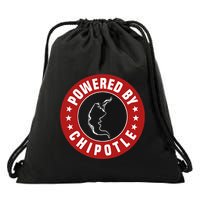 Powered By Chipotle Design Chili Pepper Drawstring Bag