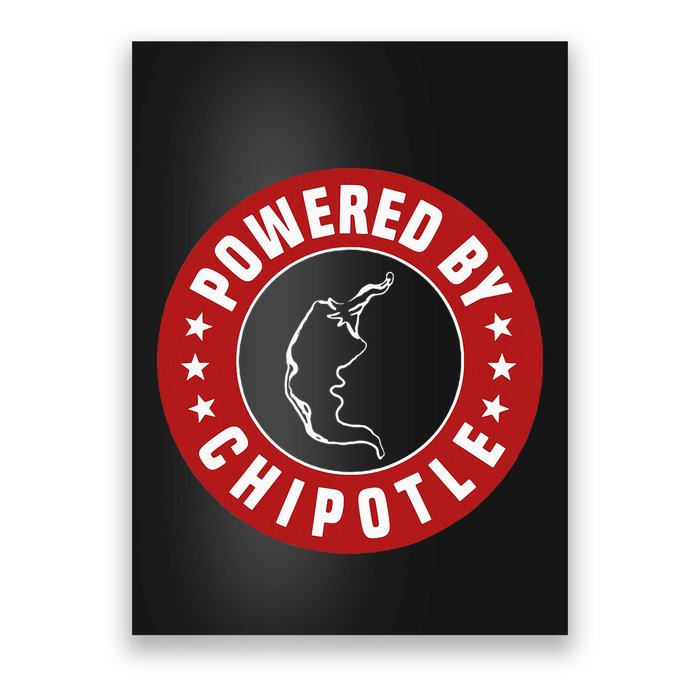 Powered By Chipotle Design Chili Pepper Poster