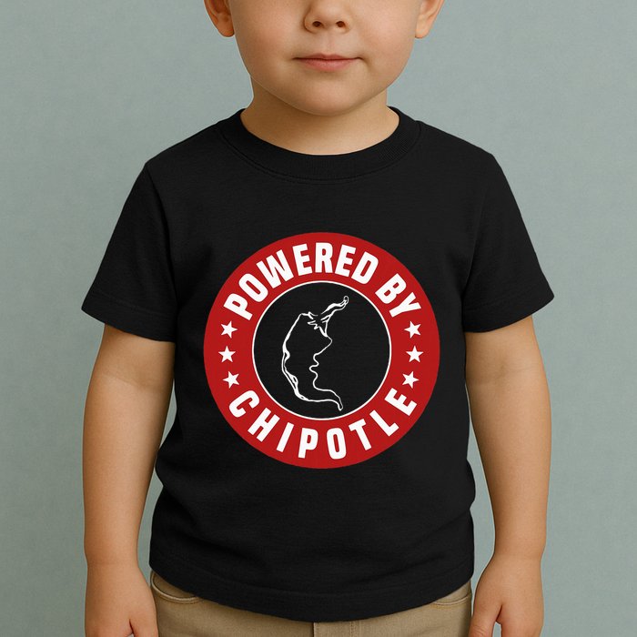 Powered By Chipotle Design Chili Pepper Toddler T-Shirt