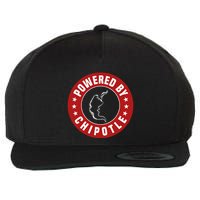 Powered By Chipotle Design Chili Pepper Wool Snapback Cap