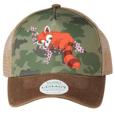 Panda Bear Cherry Blossom Animal Zoo Keeper Gift Red Panda Legacy Tie Dye Trucker Hat