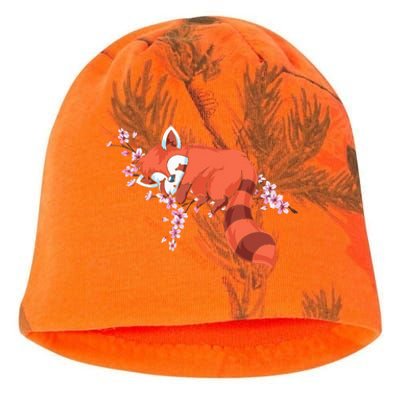 Panda Bear Cherry Blossom Animal Zoo Keeper Gift Red Panda Kati - Camo Knit Beanie