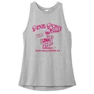 Pink Boots Cowgirl Western Pony Club Ladies PosiCharge Tri-Blend Wicking Tank