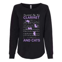 Powered By Clarinet And Cats Kitty Lover Musician Womens California Wash Sweatshirt