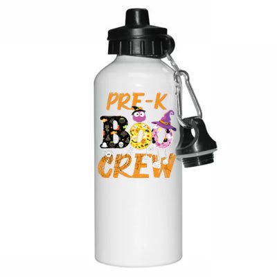 Prek Boo Crew Funny Halloween Costume Teacher Student Gift Aluminum Water Bottle 