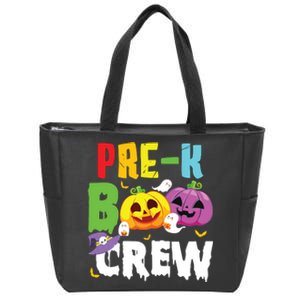 Prek Boo Crew Ghost Pumpkin Halloween Costume Teacher Kids Zip Tote Bag