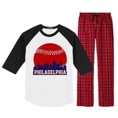 Philadelphia Baseball City Skyline Raglan Sleeve Pajama Set