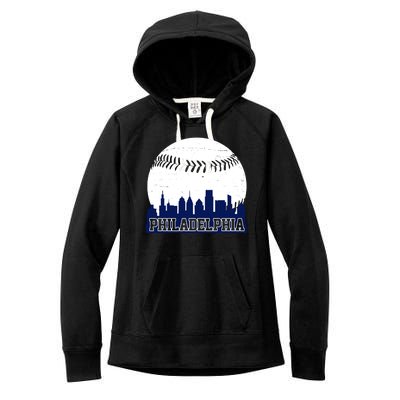 Philadelphia Baseball City Skyline Women's Fleece Hoodie