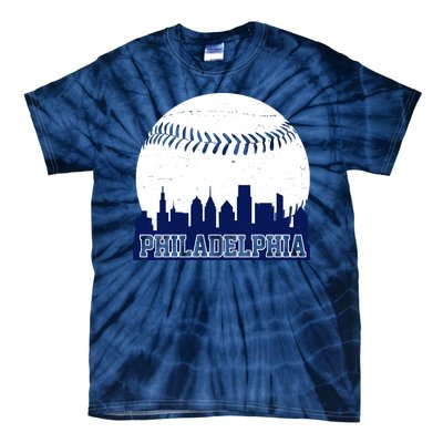 Philadelphia Baseball City Skyline Tie-Dye T-Shirt