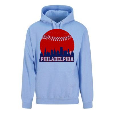 Philadelphia Baseball City Skyline Unisex Surf Hoodie