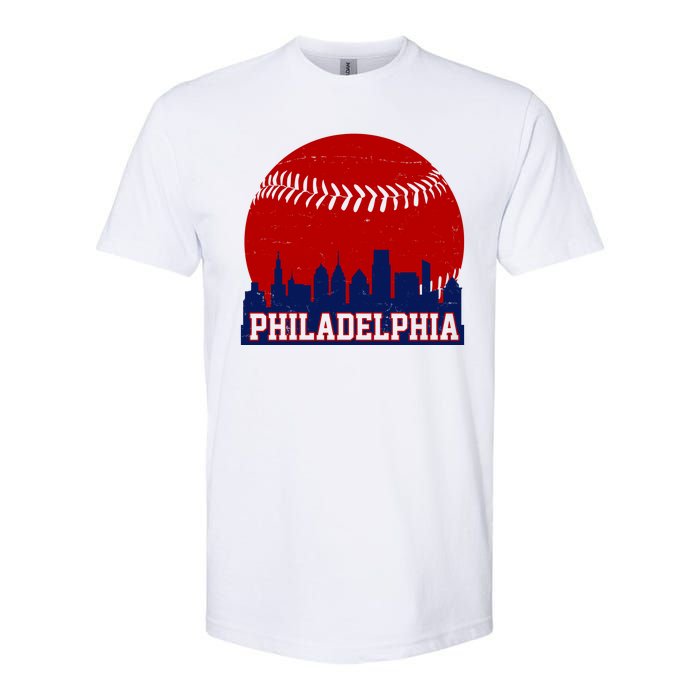 Philadelphia Baseball City Skyline Softstyle CVC T-Shirt