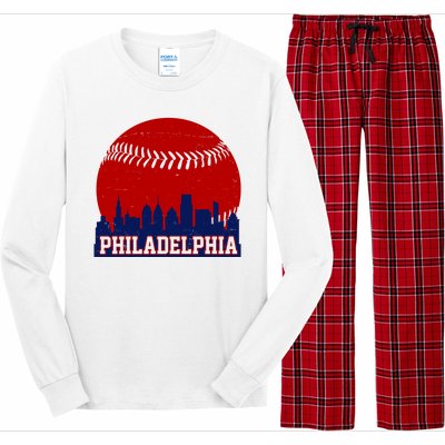 Philadelphia Baseball City Skyline Long Sleeve Pajama Set