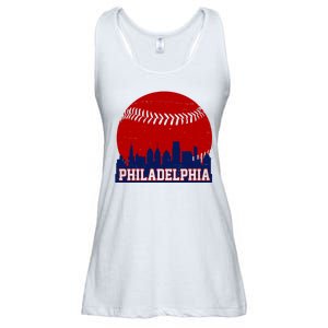 Philadelphia Baseball City Skyline Ladies Essential Flowy Tank