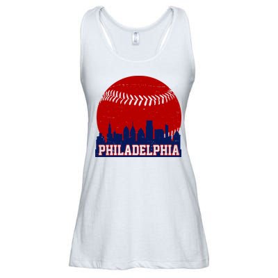 Philadelphia Baseball City Skyline Ladies Essential Flowy Tank
