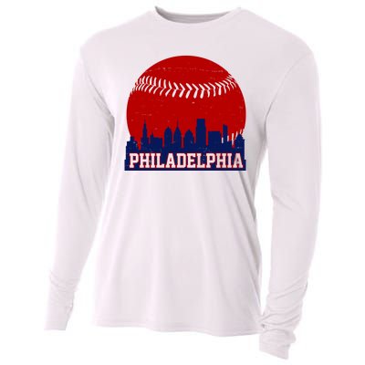 Philadelphia Baseball City Skyline Cooling Performance Long Sleeve Crew