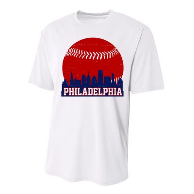 Philadelphia Baseball City Skyline Performance Sprint T-Shirt