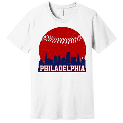 Philadelphia Baseball City Skyline Premium T-Shirt