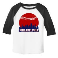 Philadelphia Baseball City Skyline Toddler Fine Jersey T-Shirt