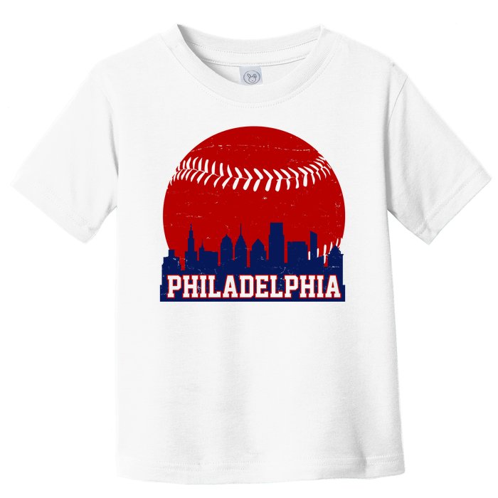 Philadelphia Baseball City Skyline Toddler T-Shirt