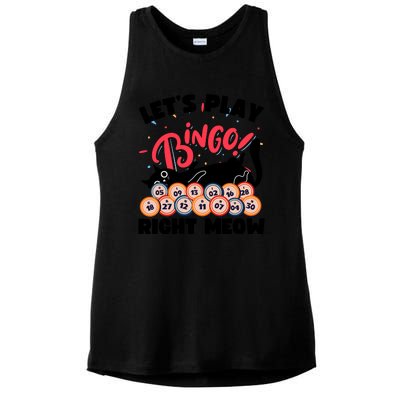 Play Bingo & Cat Bingo Player Gambling Bingo Ladies PosiCharge Tri-Blend Wicking Tank