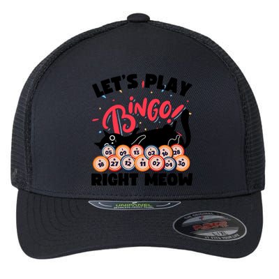 Play Bingo & Cat Bingo Player Gambling Bingo Flexfit Unipanel Trucker Cap