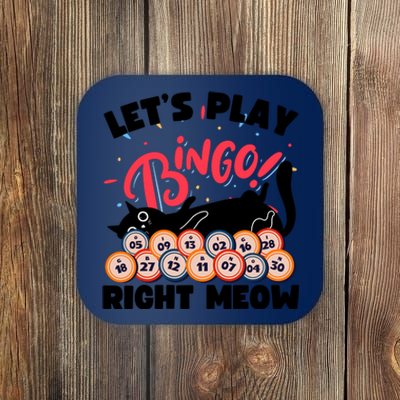 Play Bingo & Cat Bingo Player Gambling Bingo Coaster