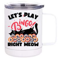 Play Bingo & Cat Bingo Player Gambling Bingo 12 oz Stainless Steel Tumbler Cup